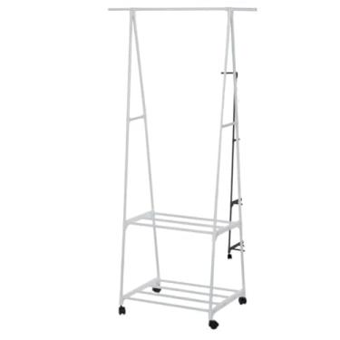 Imagem de Roupas Com Rodinha Prateleira Cabideiro De Chão Para Loja Casa Quarto56cmx160cmX42Cm.arara；arara de roupa；cabideiro para roupas；arara cabideiro(Branco)