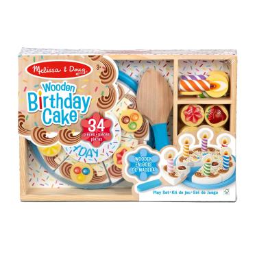 Imagem de Comidinha Brinquedo Madeira Bolo Aniversário Melissa & Doug