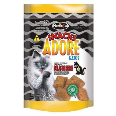 Imagem de Snacks Hercosul Adore Bolas de Pelos para Gatos - 80g