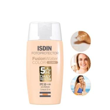 Imagem de Filtro Solar ISDIN Fusion Water Color FPS 50 Com Cor Pele CLARA 50ml