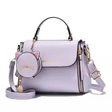 Imagem de Bolsa My Ek C/Porta Fone De Ouvidos - Linha Cute Cat Purple