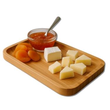 Imagem de Petisqueira Retangular de Bambu Natural 26cm Servir Petiscos