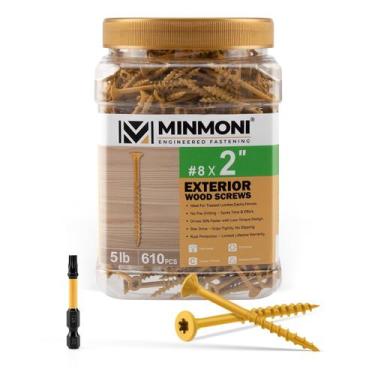 Imagem de Parafusos de madeira 8 MINMONI Trox Flat-Head Exterior Deck 610 unidad