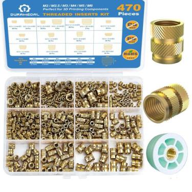 Imagem de Insertos roscados Inserto de aquecimento em latão Duramedal 470PCS M2-