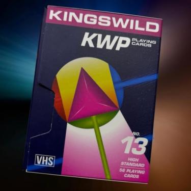 Imagem de JP GAMES LTD VHS 1982 Holographic Playing Cards (2024 Kenneth Wayne Edition) - Retro Luxury Deck by Jackson Robinson, Kings Wild Project, Adult Collectible Deck, 14+