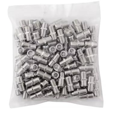 Imagem de Kit 100 Emendas Femea Femea Cabo Coaxial Rg59 Rg6