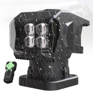 Imagem de Luz LED de pesquisa remota 12 V 50 W 360 graus CREE LED com controle remoto giratório para Jeep Hummer, caminhões off-road, carro, barco, SUV, proteção de segurança doméstica