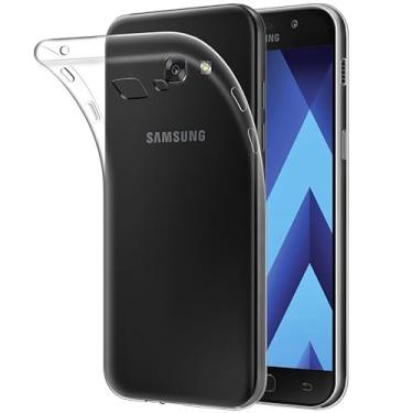 Imagem de Vultic Capa transparente para Samsung Galaxy A5 2017, capa macia e fina à prova de choque TPU leve fina transparente