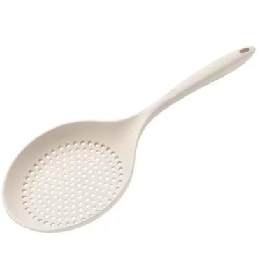 Imagem de Armrouns Escumadeira extragrande com fenda, coador de silicone de 36,8 cm, colher de concha de aranha para cozinhar e fritar, coador de macarrão, colher, fritar, cozinha, coador