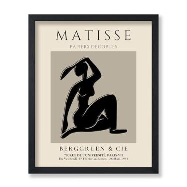 Imagem de Poster Master Pôster vintage Henri Matisse - Impressão retrô de silhueta feminina - Arte nude preta - Presente mínimo para ela, mulheres - Decoração abstrata para escritório, quarto, sala de estar