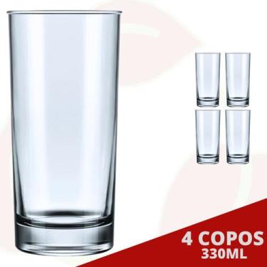 Imagem de 4 Copo Brooklyn Transparente 330ML Bartender Long Drink Suco - NADIR F