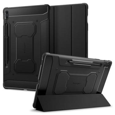 Imagem de Spigen capa para Galaxy Tab S10 Plus (2024), capa para Galaxy Tab S9 Plus (2023), capa protetora tripla Rugged Armor Pro e suporte para caneta S, 12.4 polegadas, preta