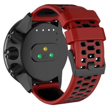 Imagem de ISABAKE Pulseira de relógio de 24 mm de liberação rápida, pulseira de borracha de substituição para Suunto 9 Baro Copper, Spartan Series Pulseiras de pulso inteligentes de 24 mm