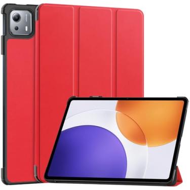Imagem de Kepuch Custer Capas para Xiaomi Pad 7S Pro 12.5",Couro-PU Bolsas Estojos - Vermelho
