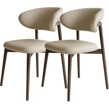 Imagem de Cadeira De Jantar De Madeira Maciça, Cadeira De Lazer Sem Braços De Madeira Maciça Estofada, Cadeira De Leitura Com Encosto Curvo, Cadeira De Estudo, Cadeira De Lazer Com Vara, D, One Size