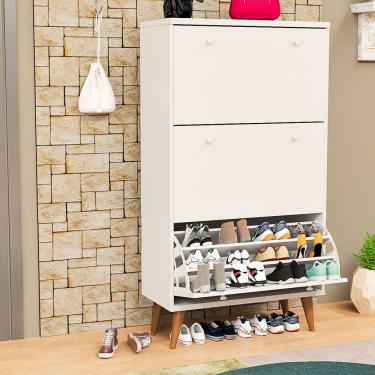 Imagem de Sapateira Armário Organizador De Sapato 3 Porta Basculante Para Quarto e Hall de Entrada