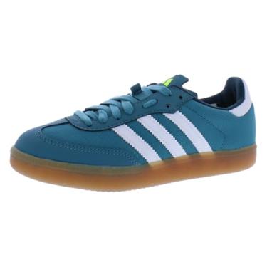 Imagem de adidas Tênis adulto unissex Velosamba 2, Arctic Fusion/branco nuvem/verde-limão lúcido, 15 Women/14 Men