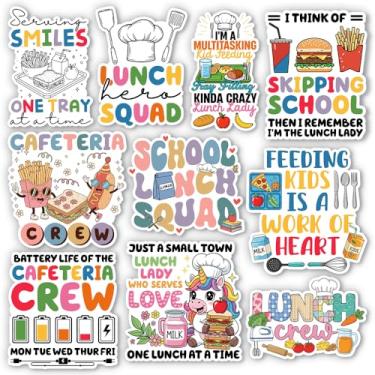 Imagem de HOSALA (10 peças - 7,6 cm) Pacote de adesivos de esquadrão de almoço escolar, adesivo engraçado de tripulação de cafeteria, presente de aluna, decoração para laptop, tablet, garrafa de água, escola