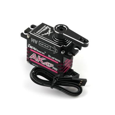 Imagem de Rcmall AK47 47KG Brushless Digital Servo, IP67 Waterproof, CNC Aluminum HV Motor, 0.07s Speed 180/270/360/357 Degree for RC Cars 1/8 1/10 Scale (357 Degree)