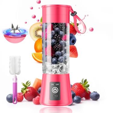 Imagem de Liquidificador portátil sem fio de tamanho pessoal – Mini liquidificador para smoothies e batidos, recarregável USB-C, copo de viagem sem BAP, adequado para escritório/piquenique/sprots