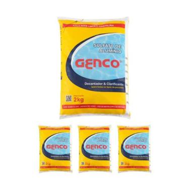 Imagem de Kit 4 Sulfato De Alumínio Decantador Clarificante 2kg Genco