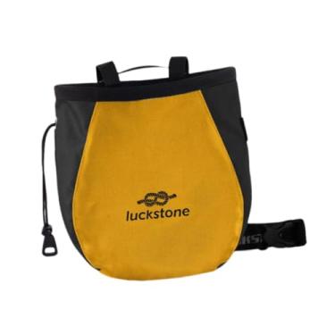 Imagem de Generic Bolsa de giz para escalada, equipamento de escalada, acessórios recarregáveis, bolsa de transporte de giz, de armazenamento para treinamento, Preto Amarelo