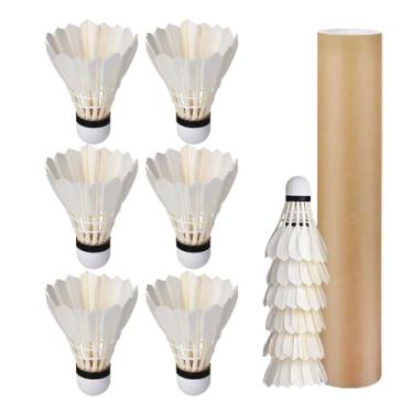 Imagem de QIEIEI Petecas de badminton, 12 peças petecas profissionais de badminton de pato para treinamento de alta velocidade peteca bola de badminton