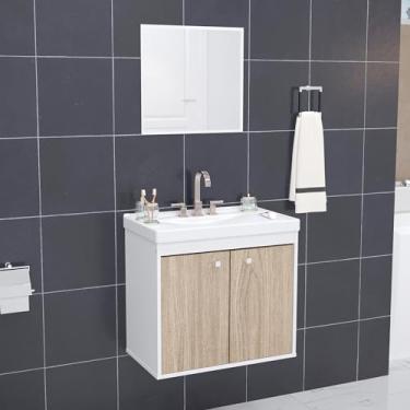 Imagem de Kit Gabinete Banheiro Armario Cuba Pia Com Espelheira - Bergamo (Berlin)