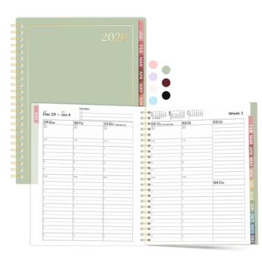 Imagem de Agenda de agendamentos 2026, agenda diária semanal e mensal da Forvencer (janeiro de 2026 a dezembro de 2026), 15 x 20 cm, agenda horária com incrementos de 30 minutos, planejamento de capa flexível