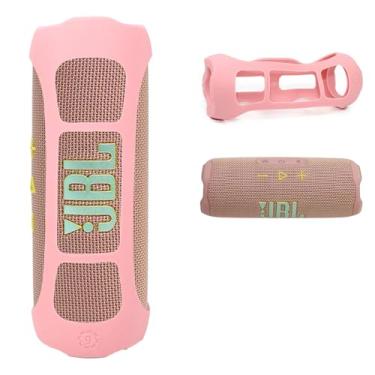 Imagem de GETGEAR Capa de silicone para JBL Flip 7 - Alto-falante portátil à prova d'água e à prova de quedas, solução de proteção portátil com design personalizado, melhor combinação em forma e cor (rosa)