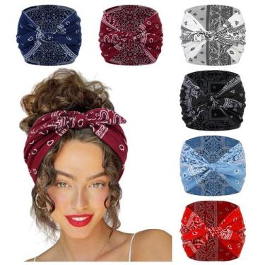 Imagem de Pacotes de 6 bandanas Huachi para mulheres, 18 cm, estampadas extra la
