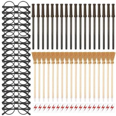 Imagem de Varinha Party Favors Wizard 144 unidades com lápis, óculos e tatuagens