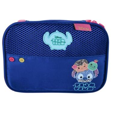 Imagem de Estojo Box Escolar Infantil Stitch Disney 100 Pens Tsum Tsum