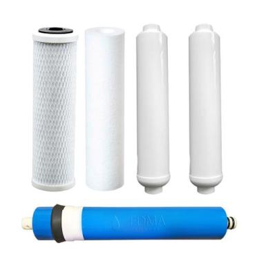 Imagem de Kit Refil Osmose Reversa Consumo 5 Estágios 100gpd - Fdma Filtros, N/A