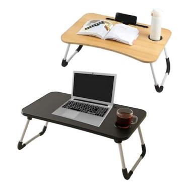 Imagem de Mesa Notebook Portátil E Dobrável Suporte Sofá Cama Estudos - Top Rio 