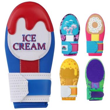 Imagem de Big Crazy Luva Deslizante, De Beisebol E Softball Para Crianças, Proteção As Mãos Esquerda Direita, Flexível, Respirável Durável, Sorvete Com Design Engraçado, Sorriso Palhaço, Coqueiro