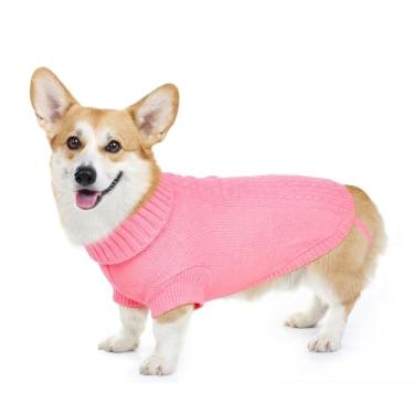 Imagem de Pawfun Suéter aconchegante com gola rolê para cães – Suéteres de tricô macios e quentes para meninos e meninas, suéter de Natal pulôver para roupas de inverno para filhotes pequenos, médios e grandes