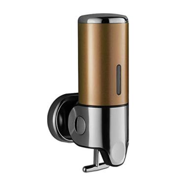 Imagem de FTOQWZXV Dispensador de sabonete líquido para as mãos, garrafa única, dispensador de sabão e chuveiro, dispensador de sabonete de parede, dispensador de chuveiro de câmara de 480 ml, estojo líquido