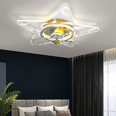 Imagem de Luzes de ventilador, ventilador de teto LED moderno com luz quarto silencioso regulável 3 velocidades tipo flor ventilador luz de teto com controlo remoto sala de estar ventilador de teto silencioso