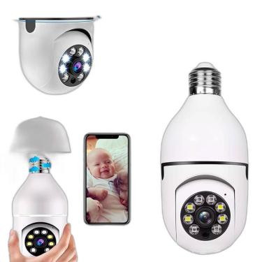 Imagem de Câmera Segurança Lâmpada 360 Wifi Ip E Full Hd Visão Noturna