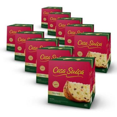 Imagem de 10 Panetones Casa Suíça, Tradicional, Pannetone de 400g - Casa Suiça
