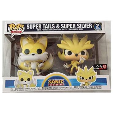 Imagem de Funko Pop! Sonic The Hedgehog Super Silver and Super Tails 2 Pack 2020 GAME STOP Exclusive**FUNKOFILIA STORE**