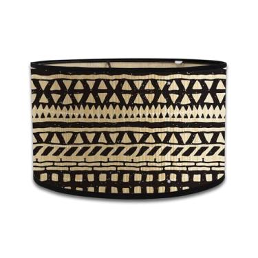 Imagem de lamp shades Substituição de abajures para luminárias de mesa e de chão, suporte para lâmpada E27 com padrão geométrico em bambu(Figure 1)