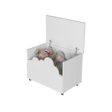 Imagem de Baú Infantil Organizador de brinquedos com nuvem Led Decorativa - DIVA