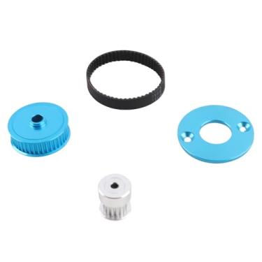 Imagem de OPPWONG Engrenagem de Transmissão de Correia RC, Correia de Caixa de Engrenagens RC Kit de Engrenagem de Transmissão de de Borracha de Baixo Ruído para Carro de Controle Remoto TT02
