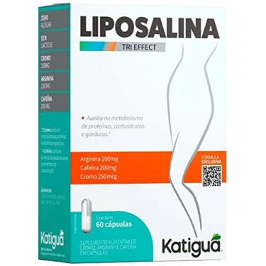 Imagem de Katiguá, Liposalina, Arginina, Cafeína e Cromo, Sem sabor, 60 Cápsulas rígidas • 30 doses, Branco