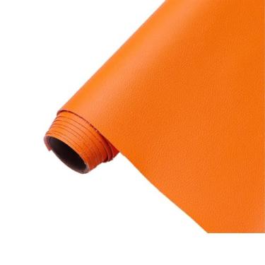 Imagem de Tecido de couro sintético com padrão de liqueia PU macio 39.4 "X 160.0 cm (100 cm x 160 cm), usado para renovação de móveis, sofás de couro, artigos de couro e projetos artesanais DIY feitos à mão