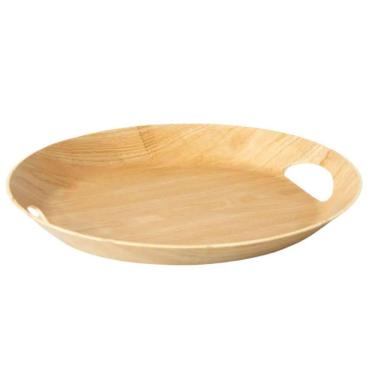 Imagem de Bandeja Oval Para Servir 100% Bambú Com Alça Café Bebidas