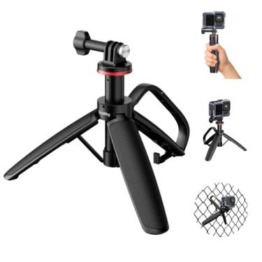 Imagem de SMALLRIG Tripé de câmera de ação portátil em forma de mosquetão, bastão de selfie extensível de 16,5 a 34,5 cm, mini tripé de mesa para GoPro Hero 13/12/11, para DJI Osmo Action 5 pro/4/3, para