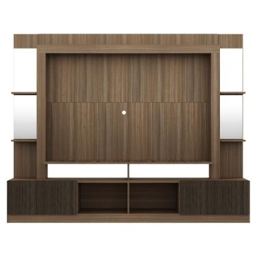 Imagem de Rack com Painel Tv 65 Prateleiras com Espelho Oslo Madeirado